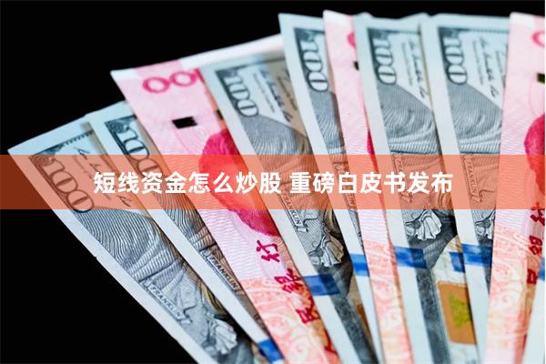 短线资金怎么炒股 重磅白皮书发布