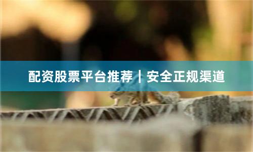 配资股票平台推荐｜安全正规渠道